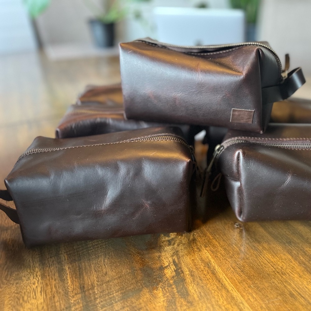 *SOLD OUT* Brand new hand crafted leather Dopp Kits